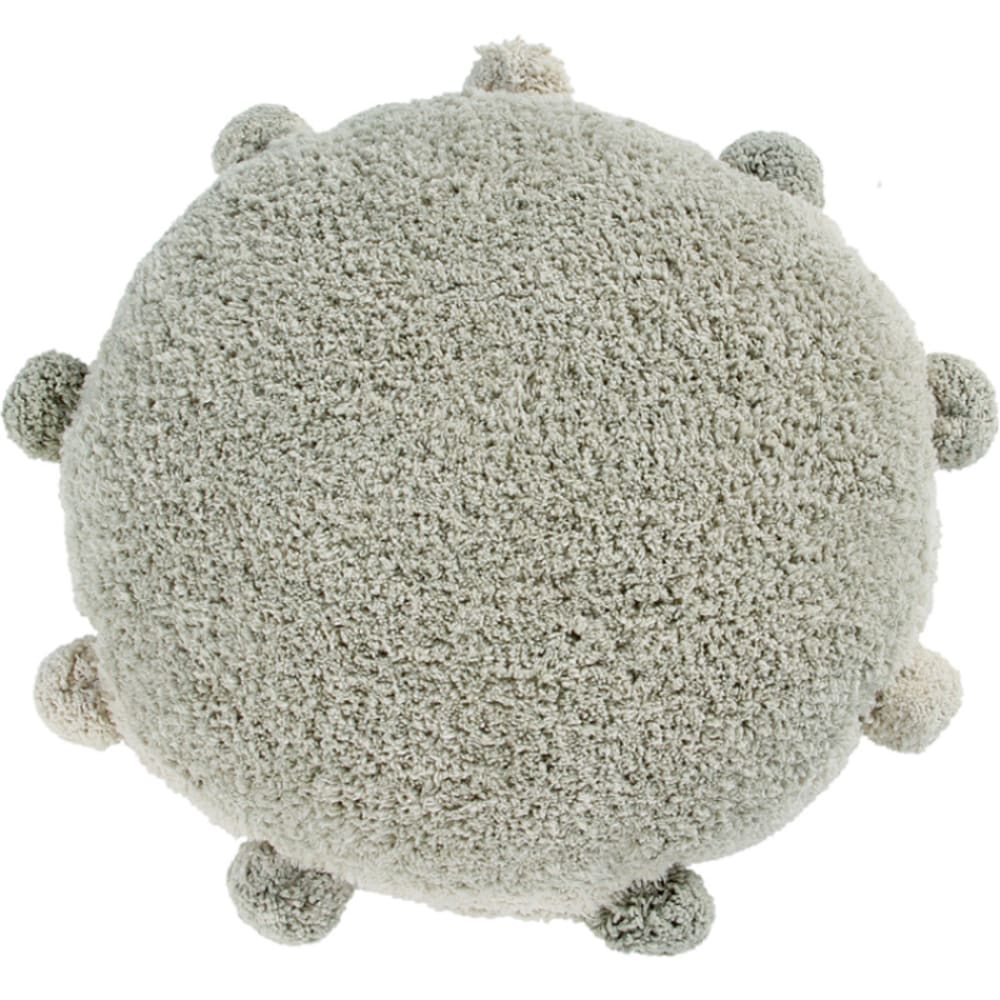 Coussin rond en coton olive ø48