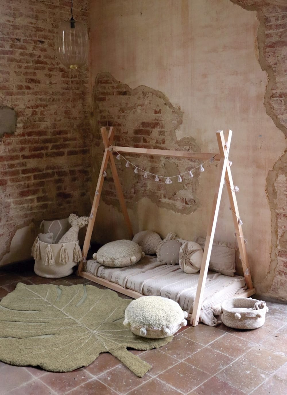 Cojin redonda algodón oliva ø48 - Maisons du Monde