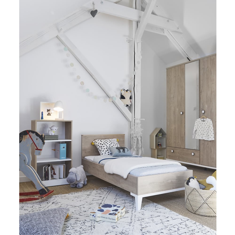 Petite bibliothèque mobile Chêne blond Marcel (Galipette) - Image 1