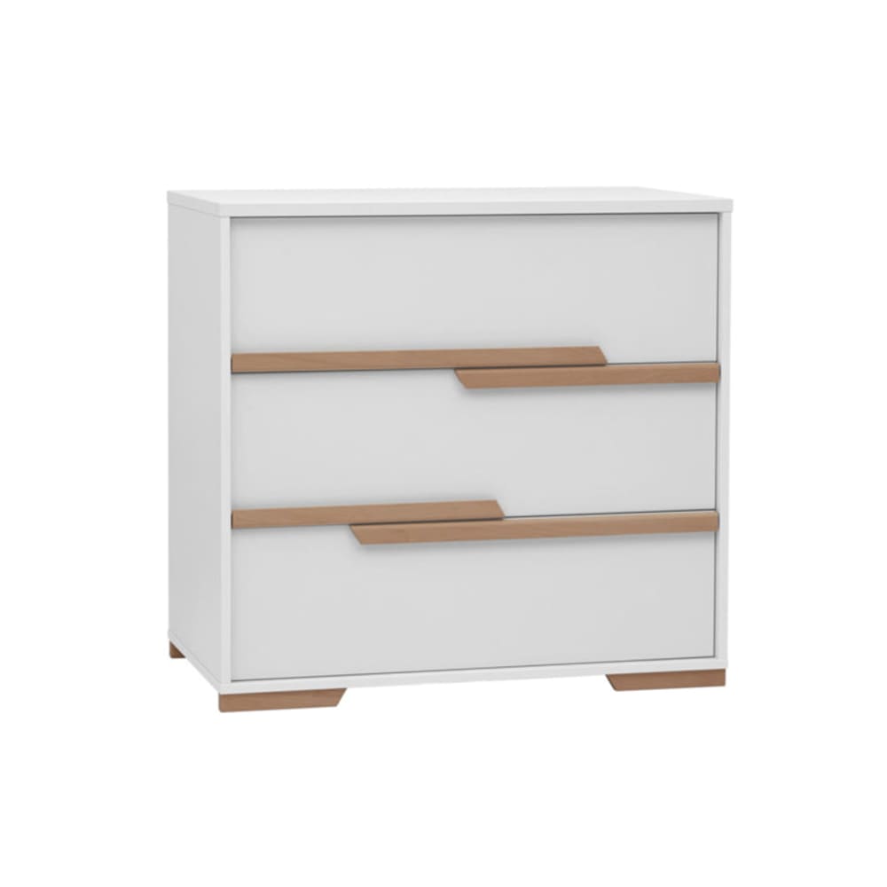 Commode 3 tiroirs snap panneaux mdf blanc Commode 3 tiroirs snap panneaux mdf blanc