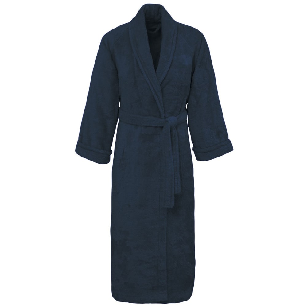 Peignoir col chale coton/modal Indigo L