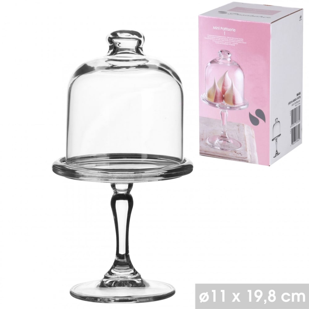 Mini présentoir à pâtisserie en verre avec cloche - Maisons du Monde
