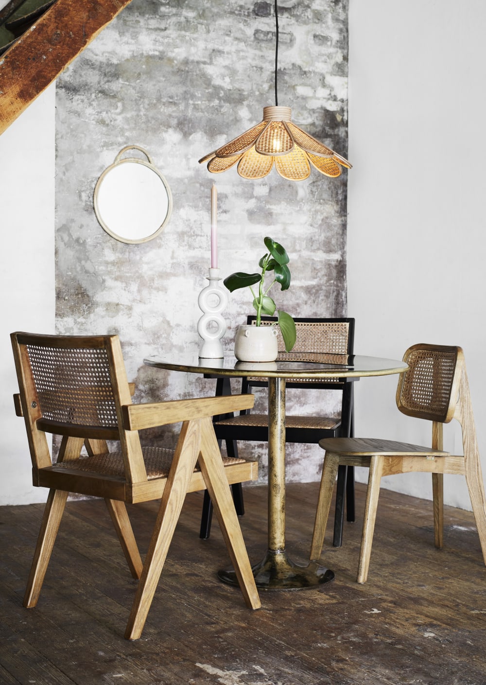 Rattan-Hängelampe, beige - Maisons Du Monde