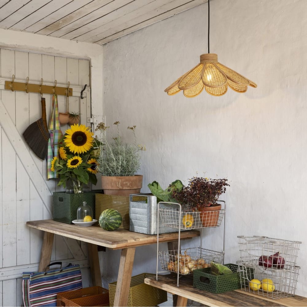 Lampe suspension en rotin — vue 4