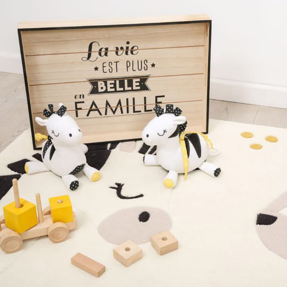 Tapis Pluche et Pompon (90 x 130 cm) - Maisons du Monde
