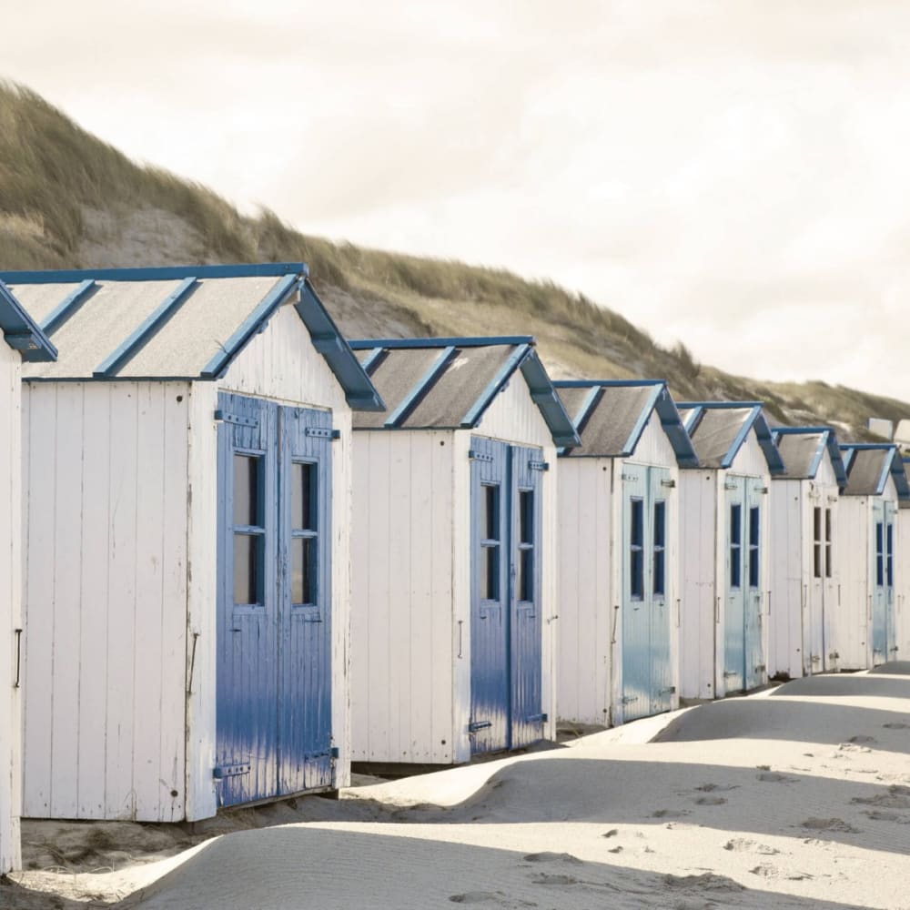 Tableau sur toile cabanons 90x90cm