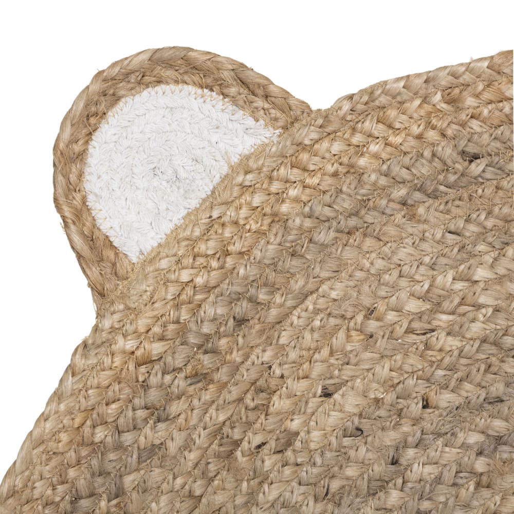 Tapis jute tête d'ourson D100cm (Home Maison) - Image 2