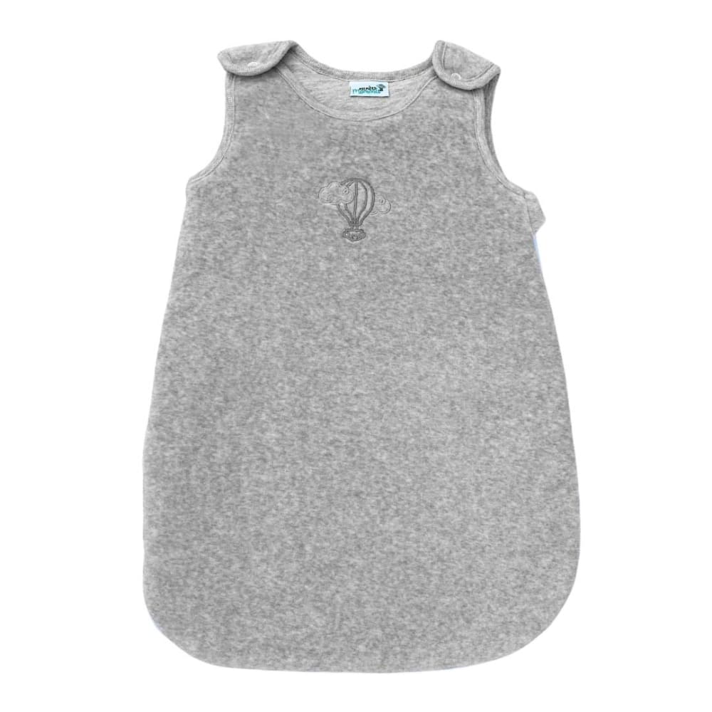 Sacco Nanna di Velluto grigio perla 0-3 mesi - Grigio - Öko-Tex Zertifikat - Cotone