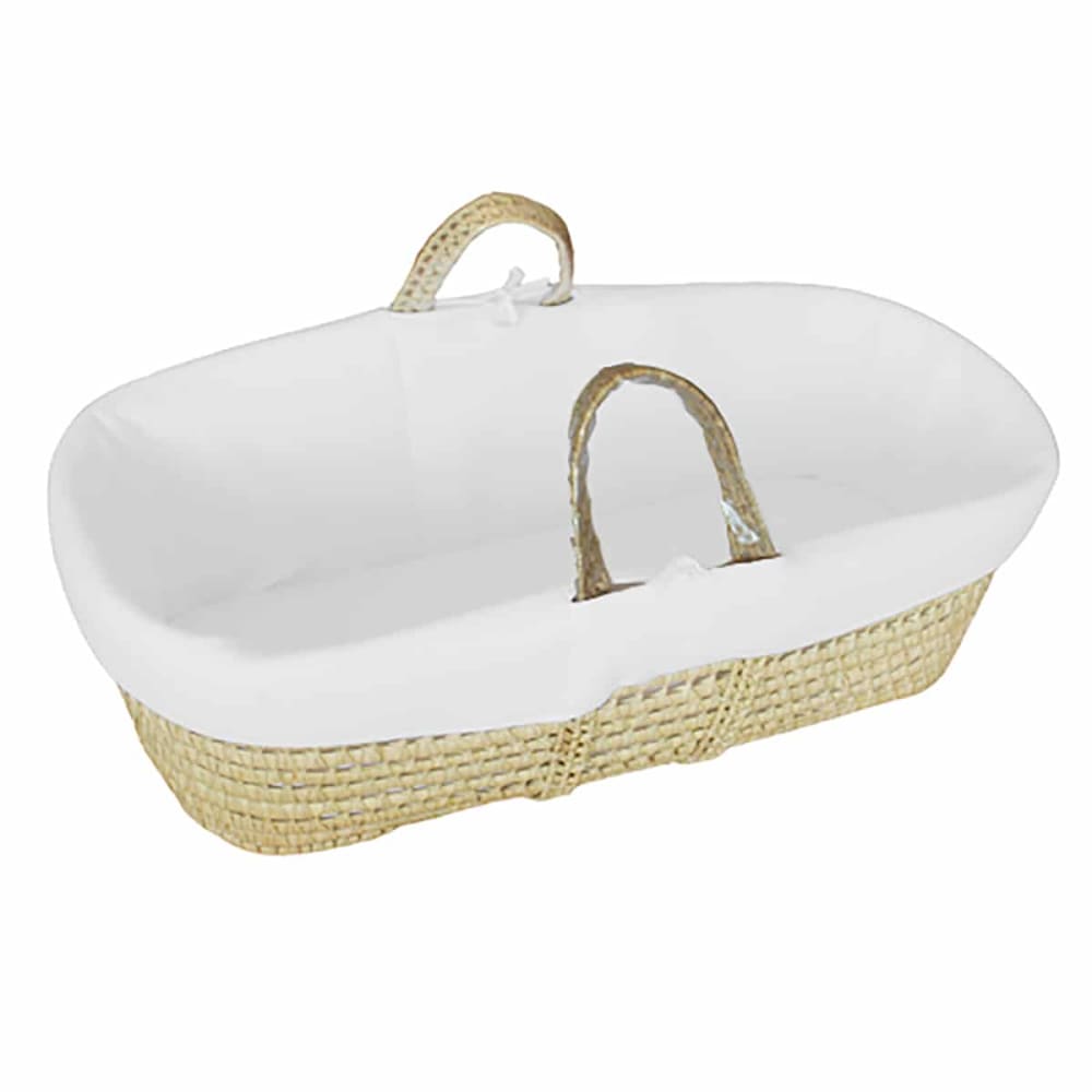 Couffin bébé avec Matelas, Habillage en Velours - Coton Bio - Nuage (Premiers Moments) - Image 1