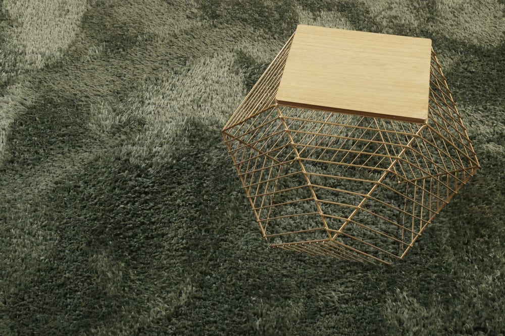 Tapis de couloir uni vert olive 100% de matière recyclée 80x230