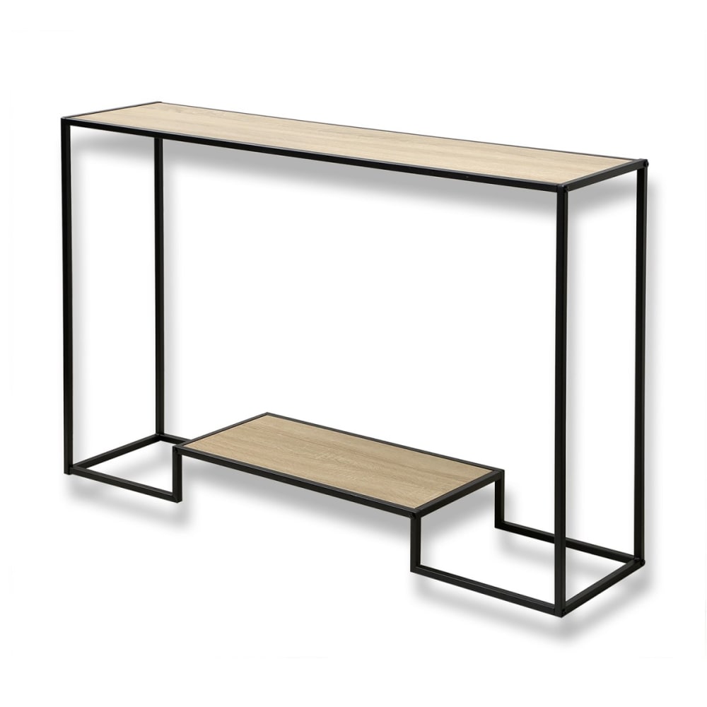 Console moderne 2 niveaux décor chêne l120cm - Maisons du Monde