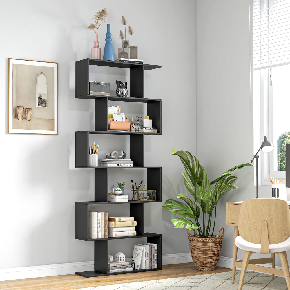 Bibliothèque étagère zig zag 80L x 23l x 192H cm