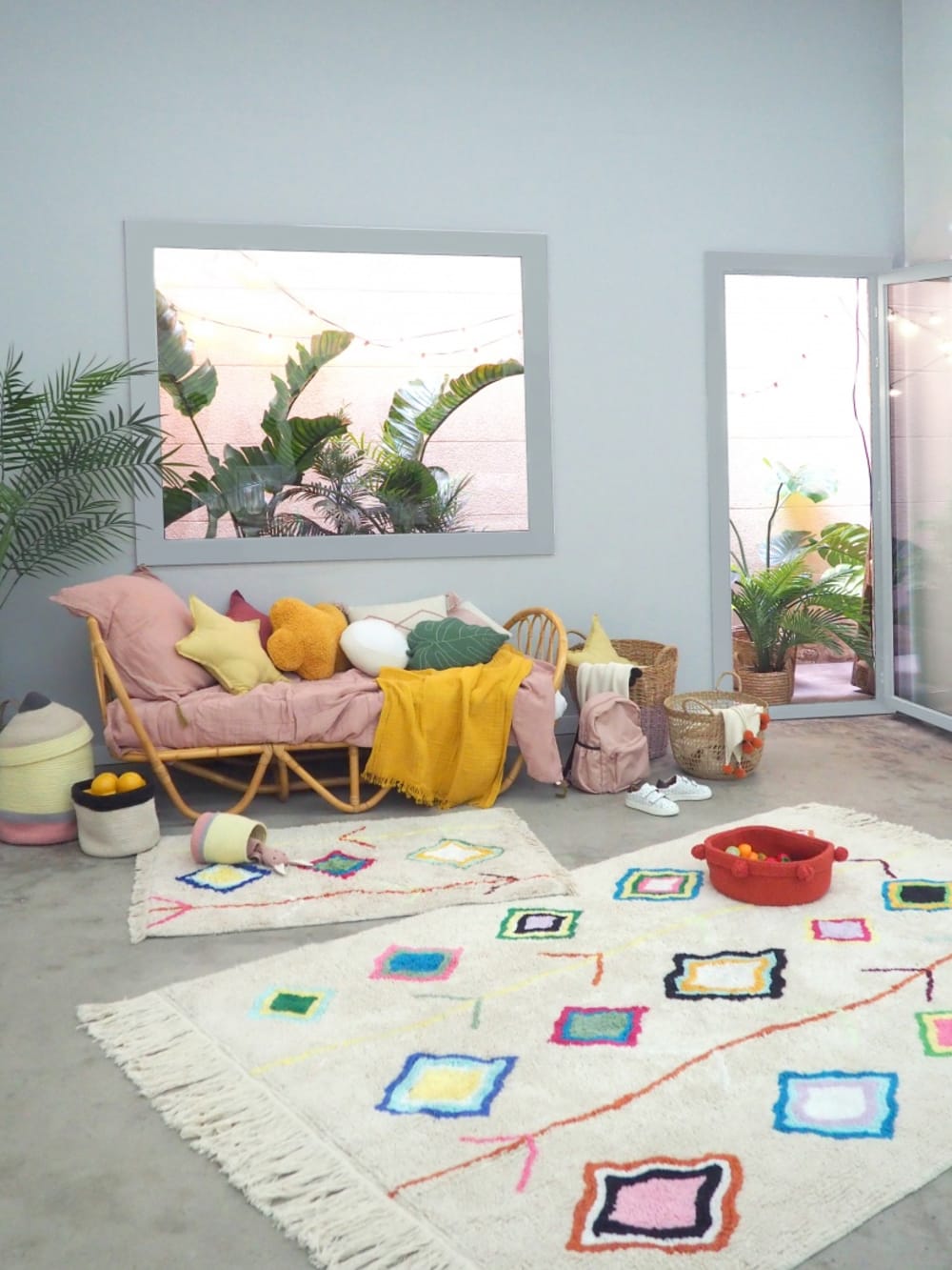 Tapis lavable mini kaarol 70x100 multicolore