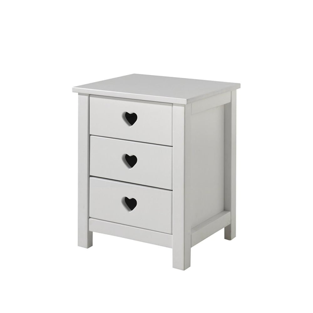 Vipack AMORI Chevet table de nuit Amori laqué blanc