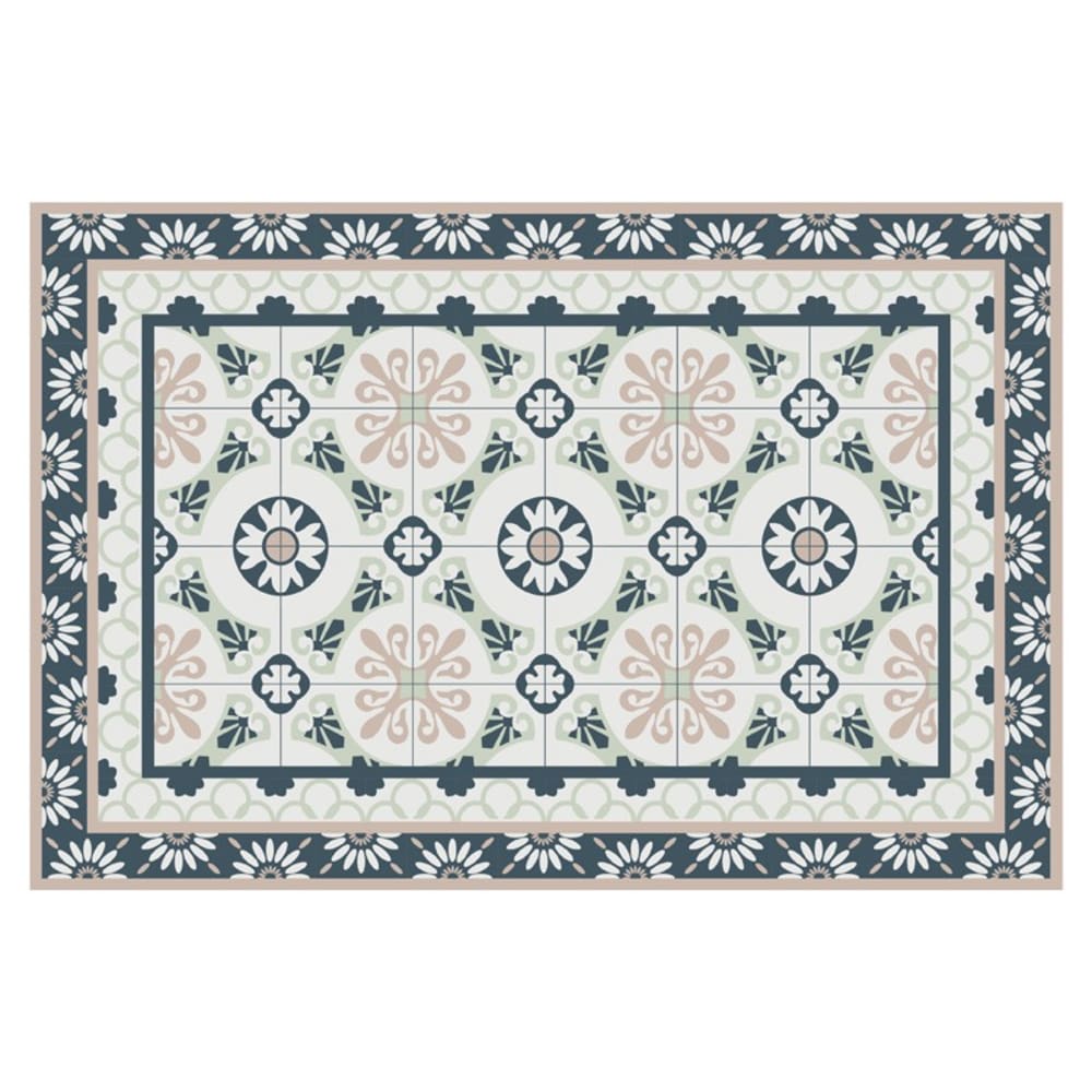 Lot de 4 - set de table en vinyle vert carreaux de ciment 30x45 cm