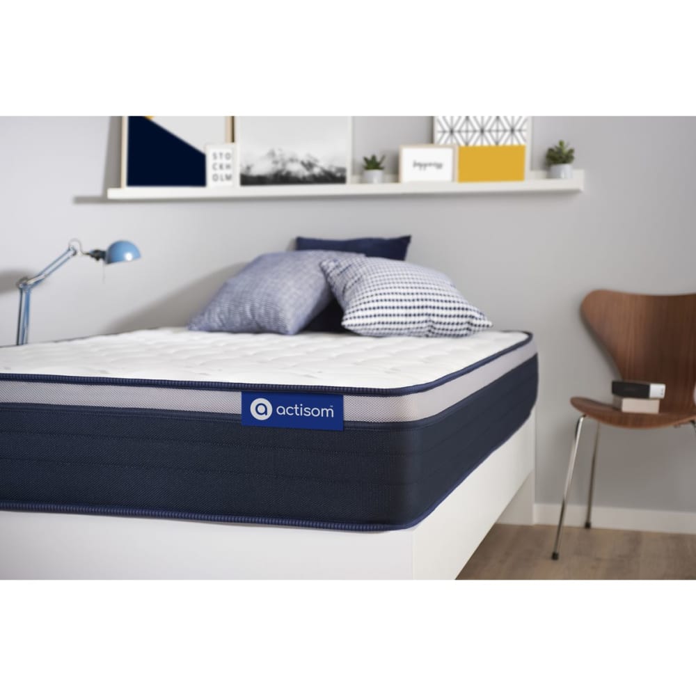 Actisom Matratze aus Memory-Schaum 90 x 200 cm, weiß, Härtegrad : Sehr fest style classic chic Stoff Baby