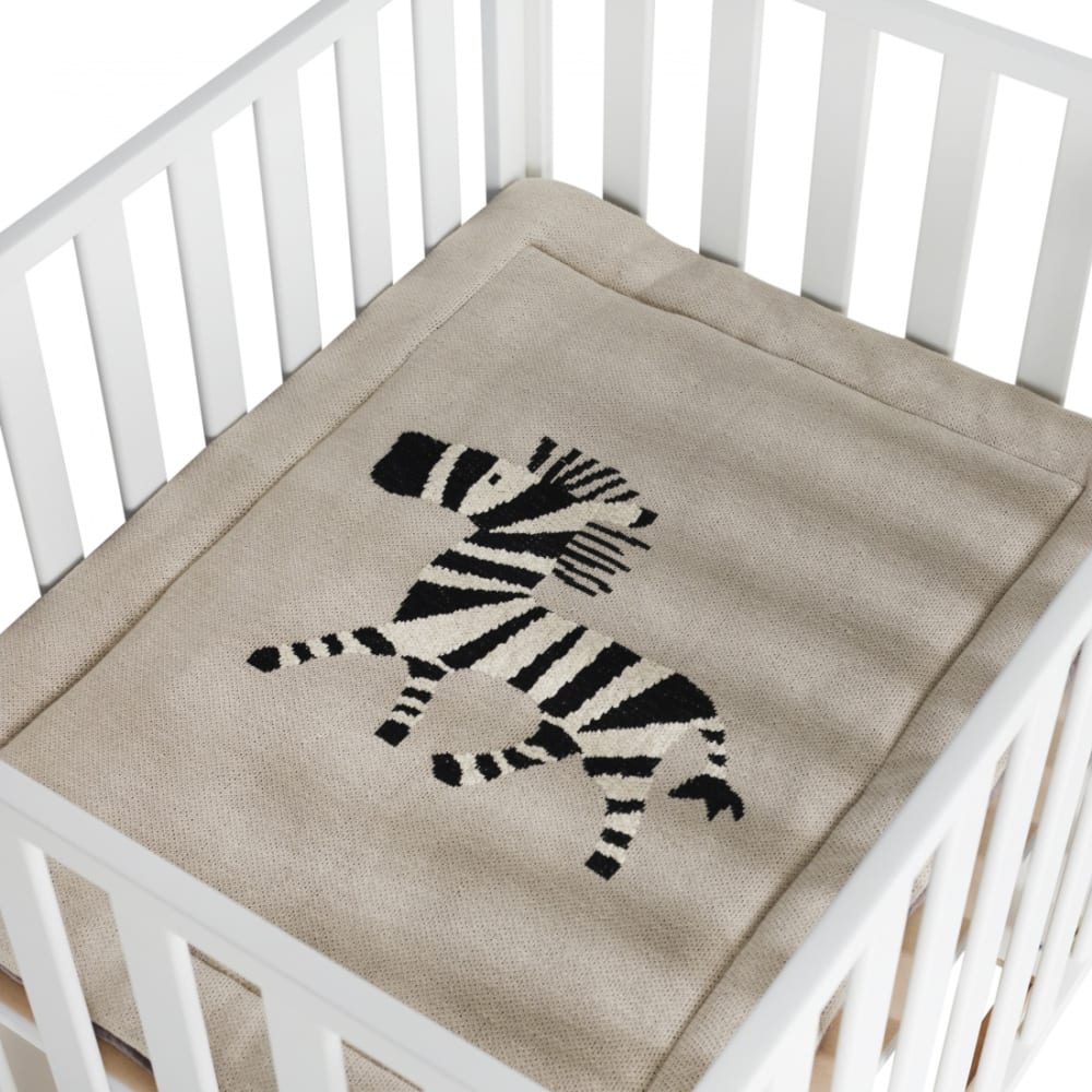 Fond de parc tricot zèbre beige - Maisons du Monde