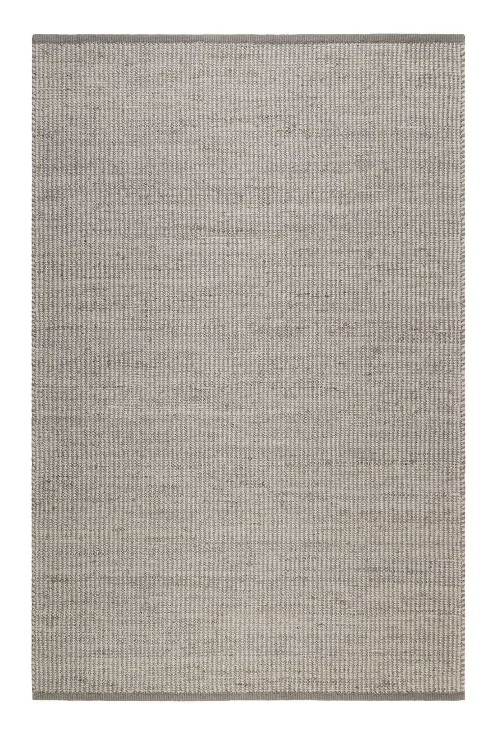 Alfombra hecha a mano en lana y yute color gris claro 160x230