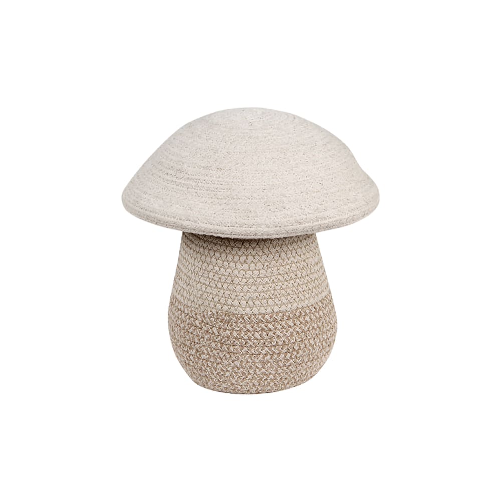 Cestino per funghi in cotone beige 23x27 - Modello Contemporaneo - Cotone