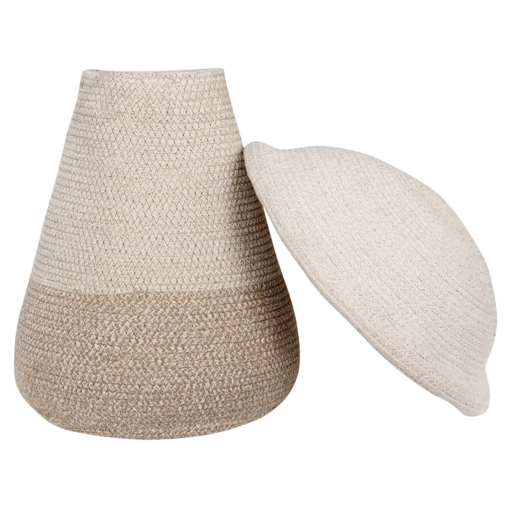 Cesta mushroom algodón beige 33x38 - Maisons du Monde