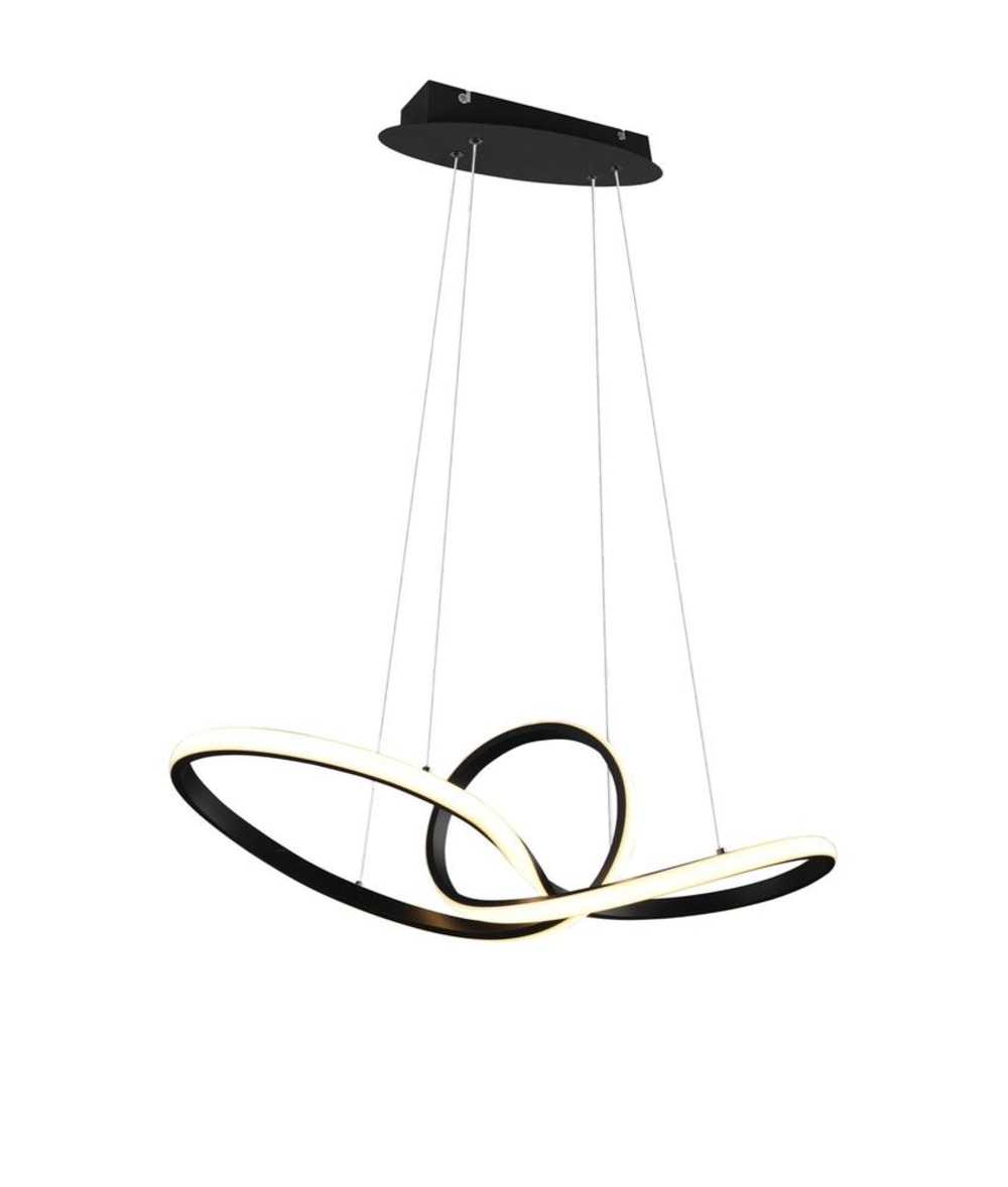 Suspension métal noir led