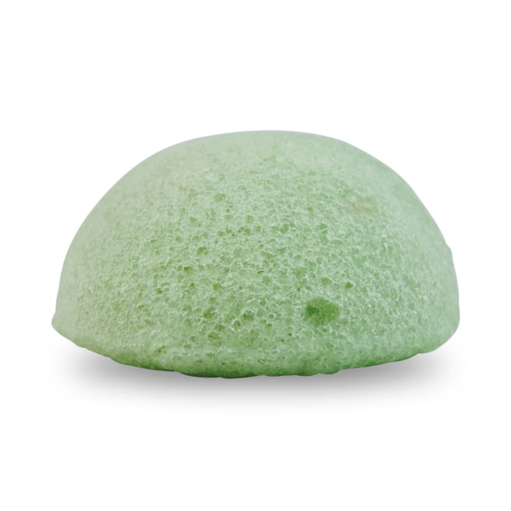 Éponge Konjac 100% Naturelle Enrichie à l'Aloe Vera forme Demi-lune