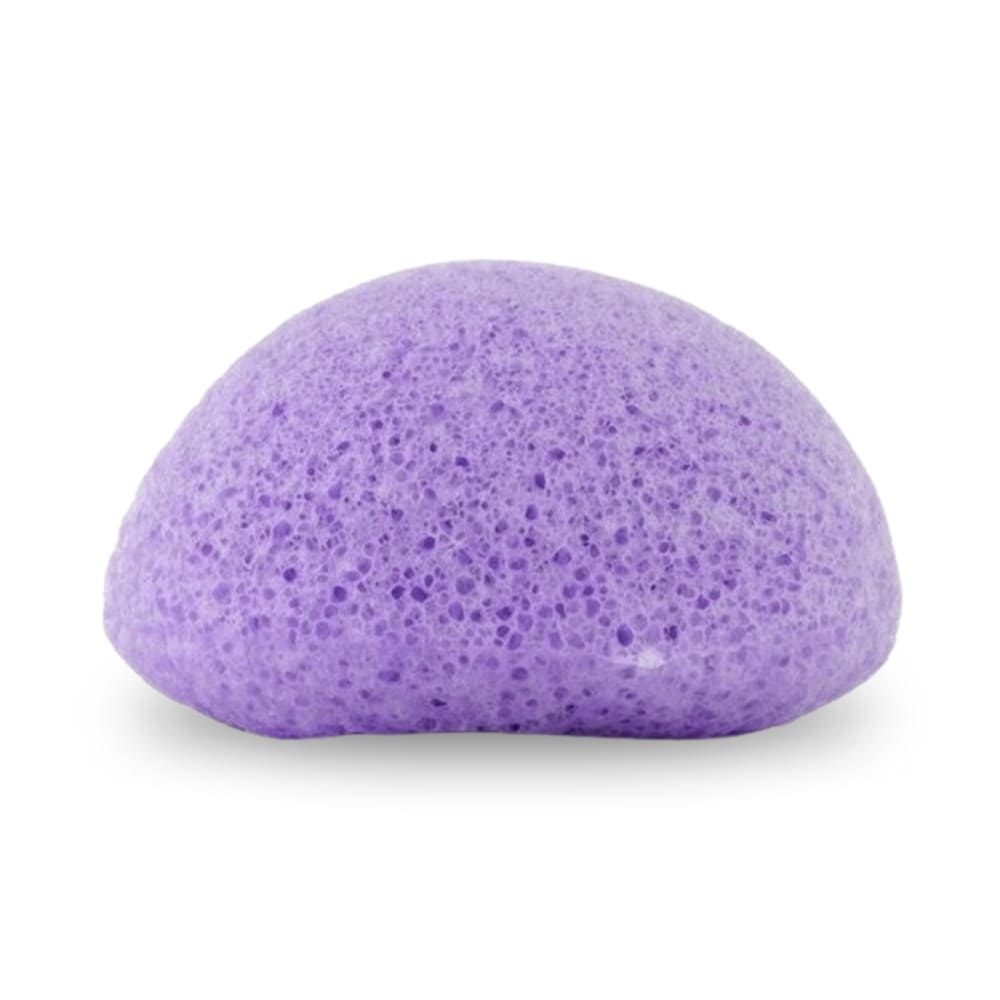 Éponge au Konjac 100% Naturelle Enrichie à la Lavande forme Demi-lune