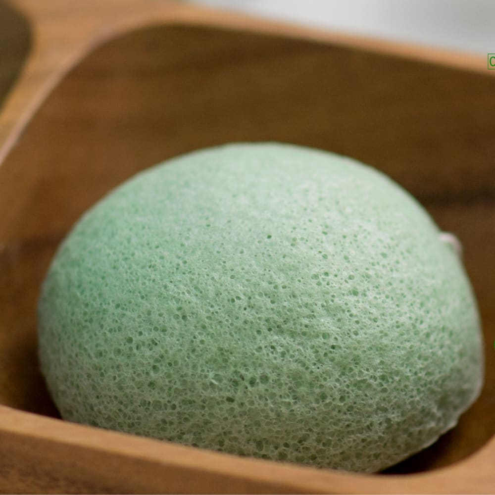 100% natürlicher Konjac-Augenschwamm mit grünem Tee - Maisons Du