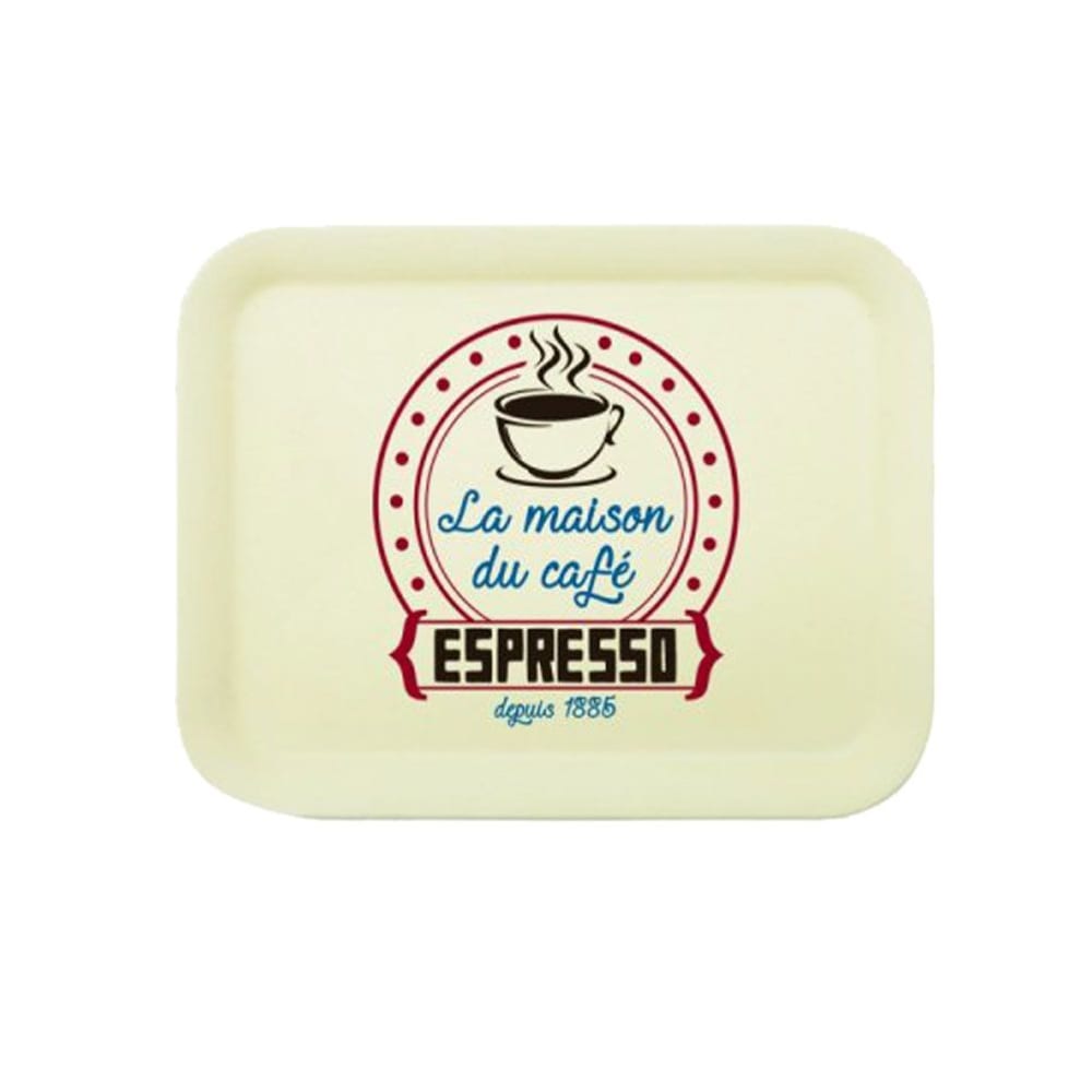 ENESCO Plateau rétro en bambou Bambou Dim : 39 x 28 cm