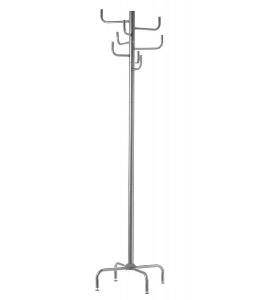 Portemanteau sur pied métal gris H183cm