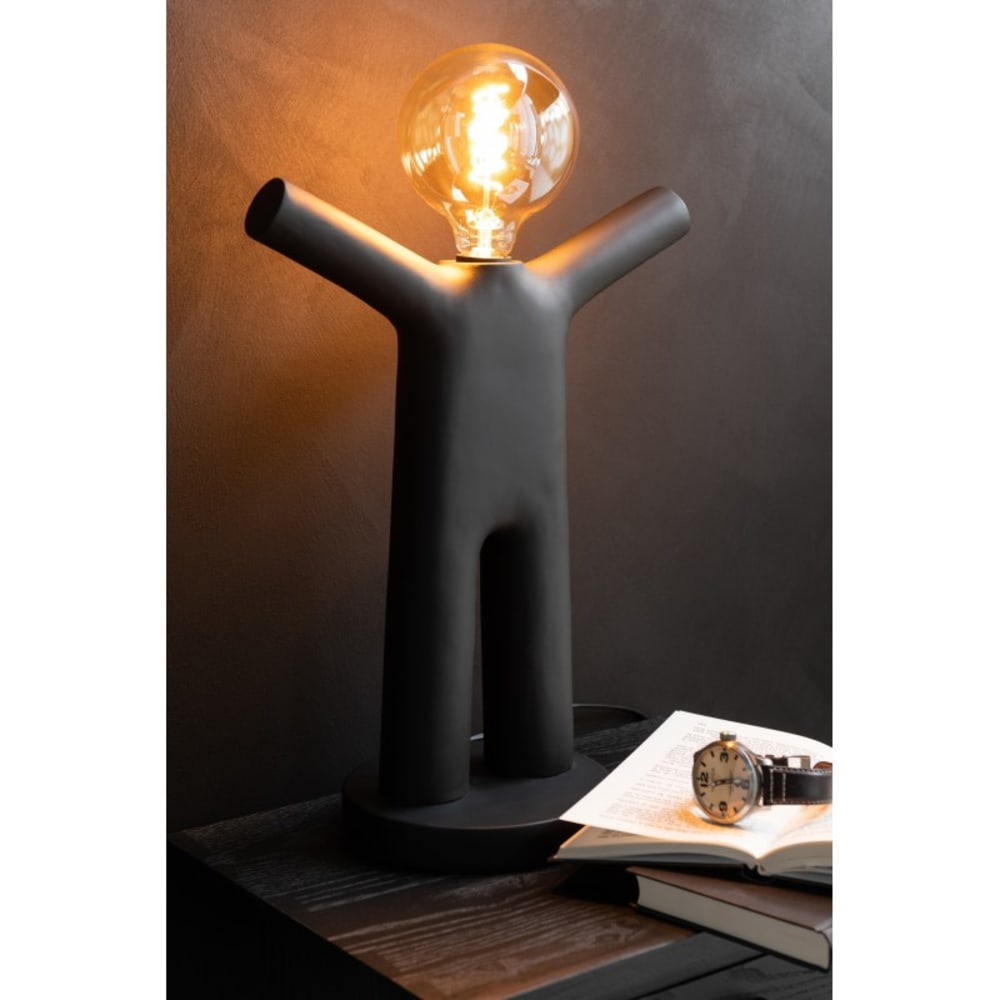 Lampe en résine noire H44,5cm - Maisons du Monde
