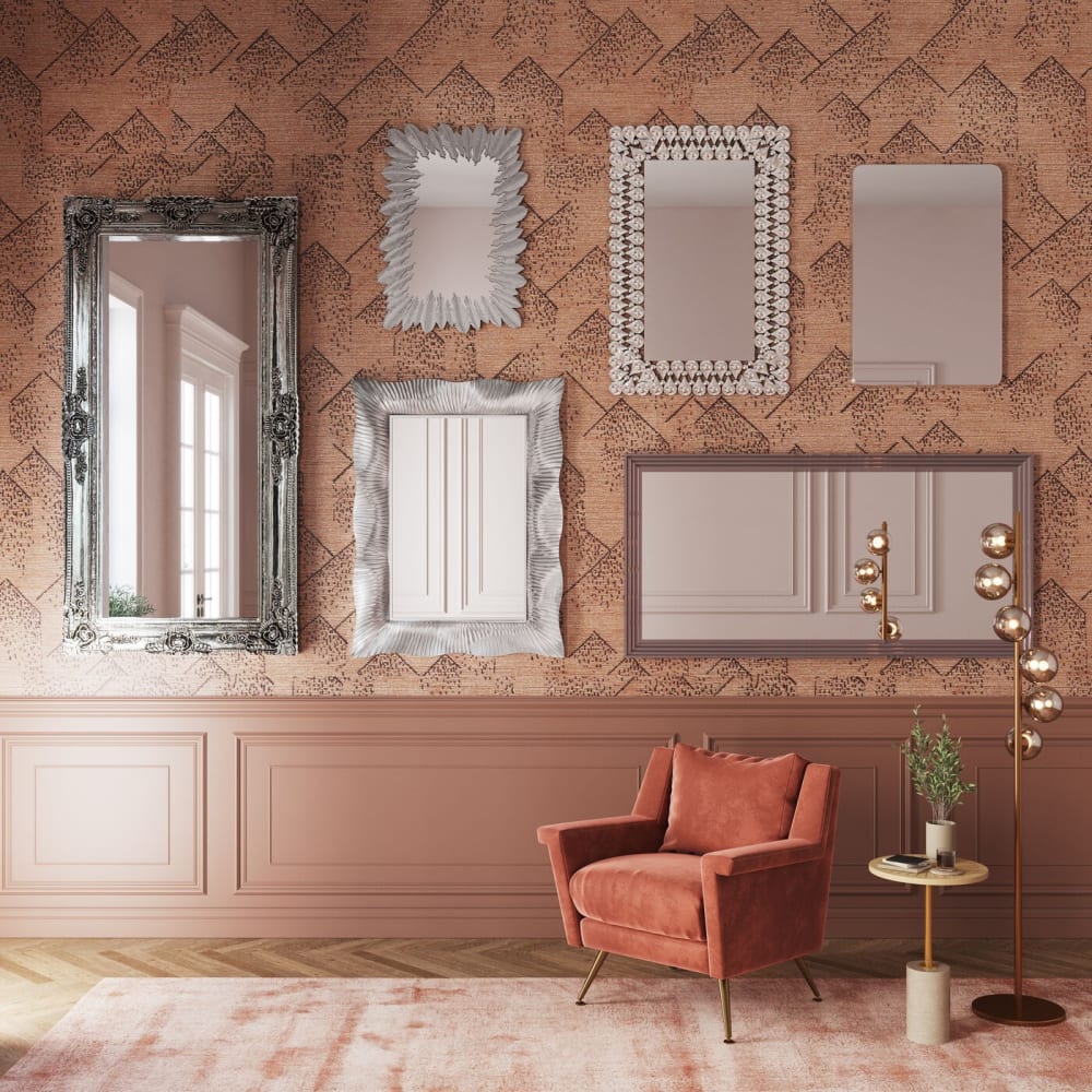 Miroir en résine argentée 180x90 - Maisons du Monde