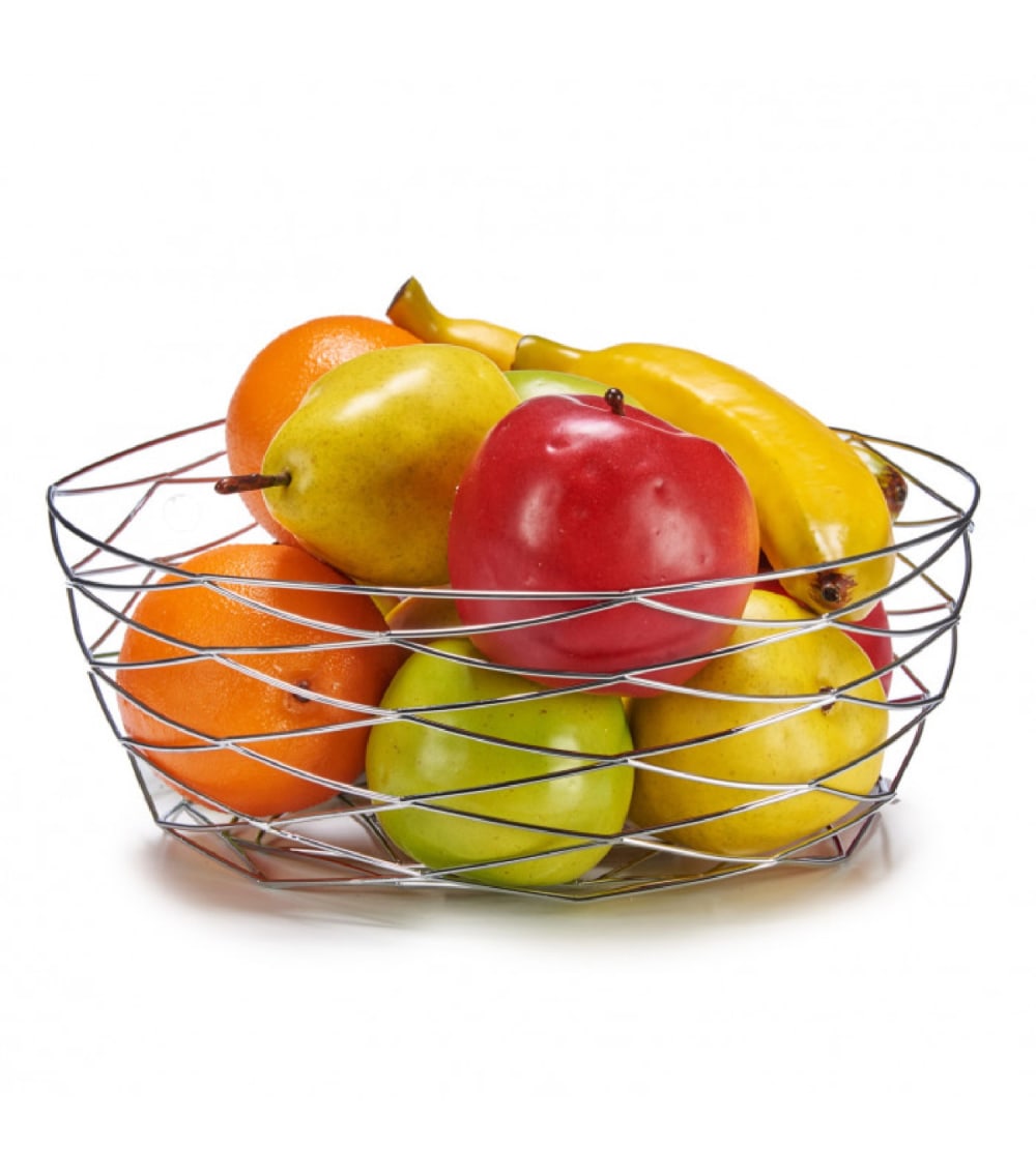 Corbeille à fruits argentée en inox - Maisons du Monde