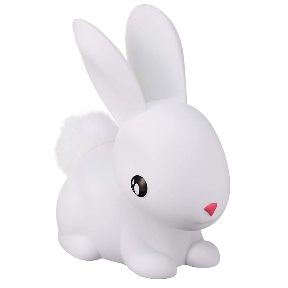Kontiki Veilleuse lapin led Blanc Pvc - Poly Chlorure De Vinyle - 8x14x15cm