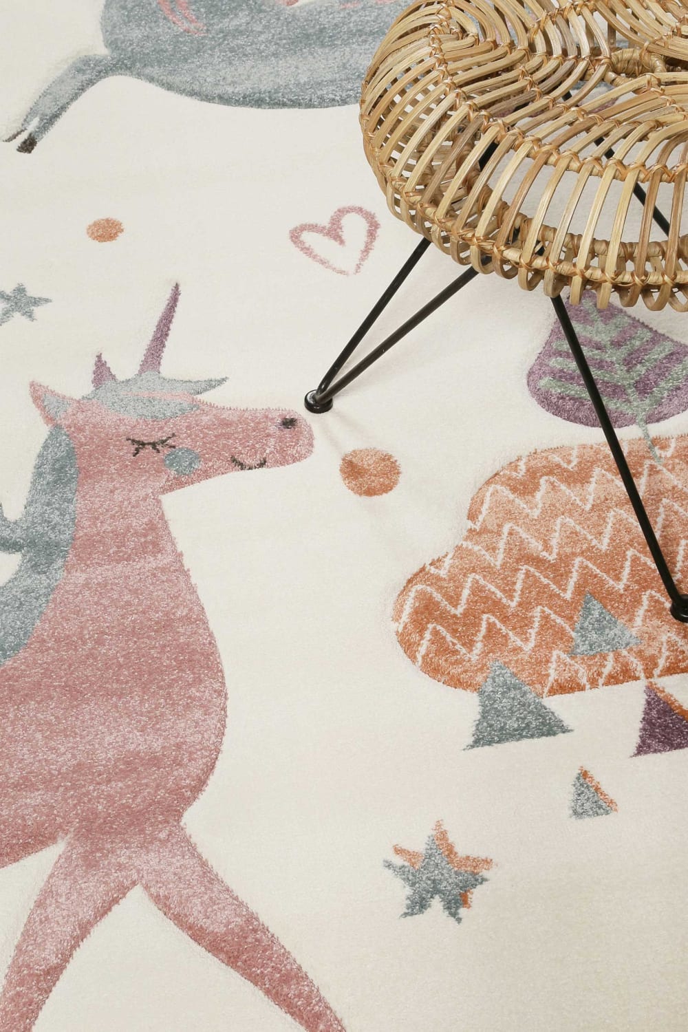 Tappeto per bambini fantasia unicorno écru e 160x225 - Esprit