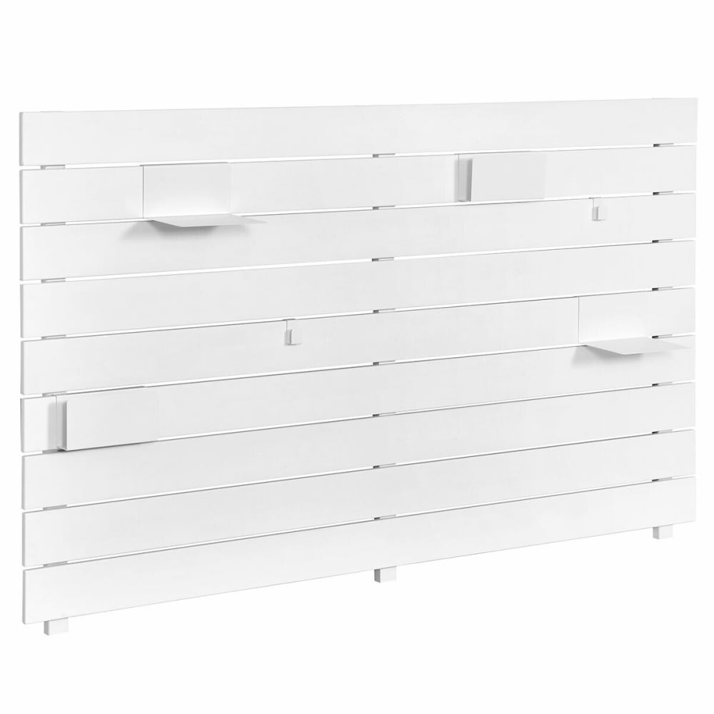 Tête de lit bois massif blanc