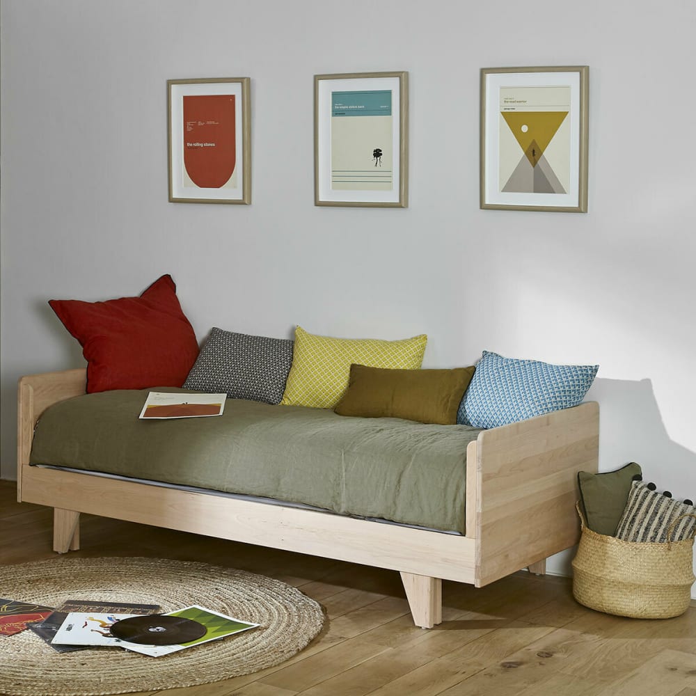 Pack lit extensible avec matelas bois massif 80x200 cm - Maisons du Monde