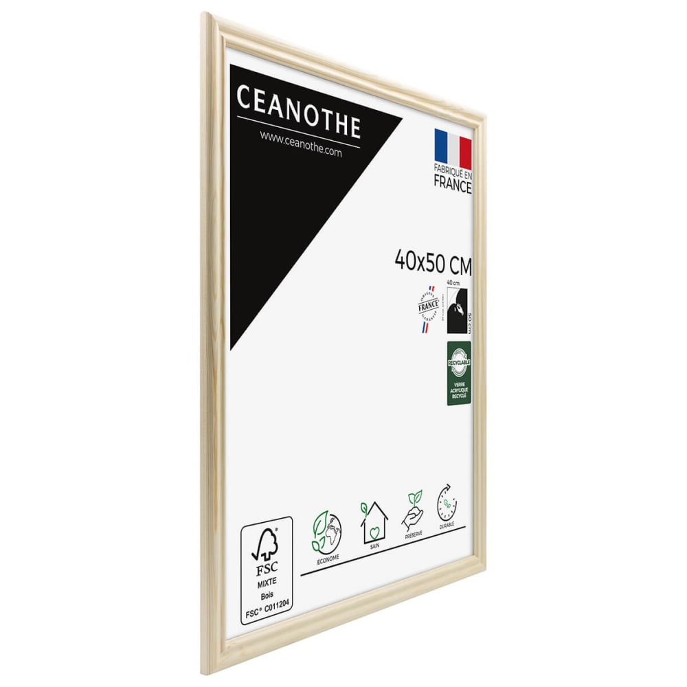 Cadre photo naturel 40x50 cm bois massif fsc — vue 4
