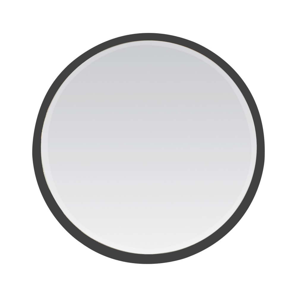 Miroir biseauté rond à bords larges 54x54x4cm noir