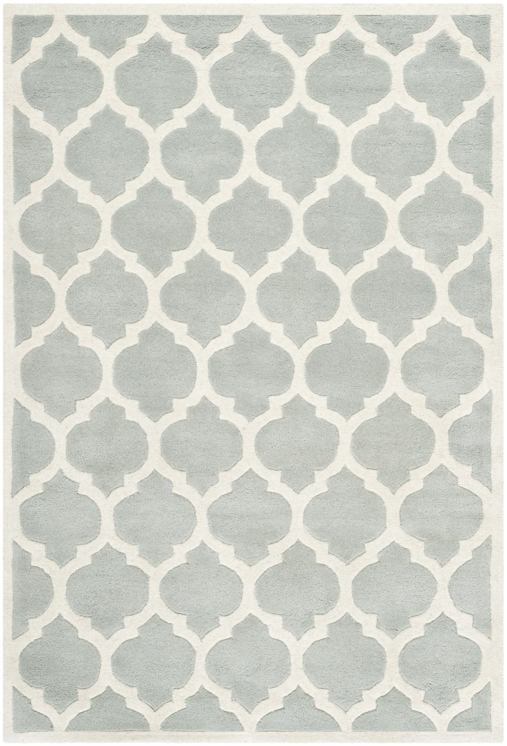 Tapis laine gris 122