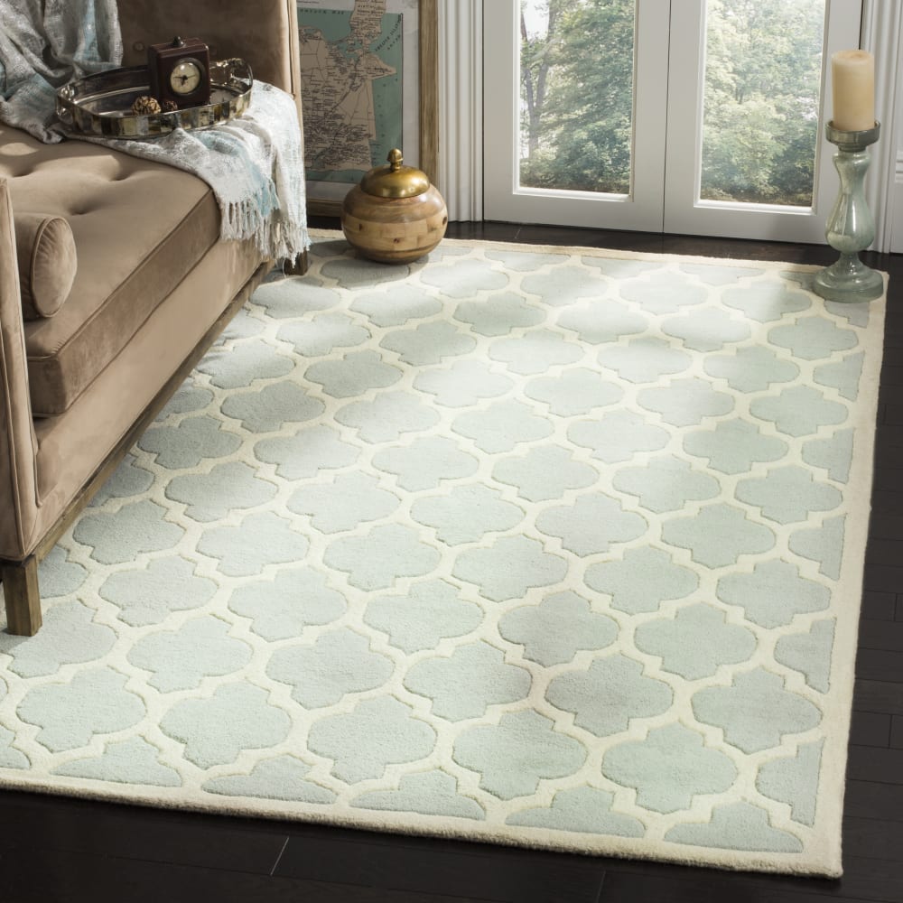 Alfombra contemporáneo de lana gris/blanco, 122 x 183 cm - Maisons du Monde