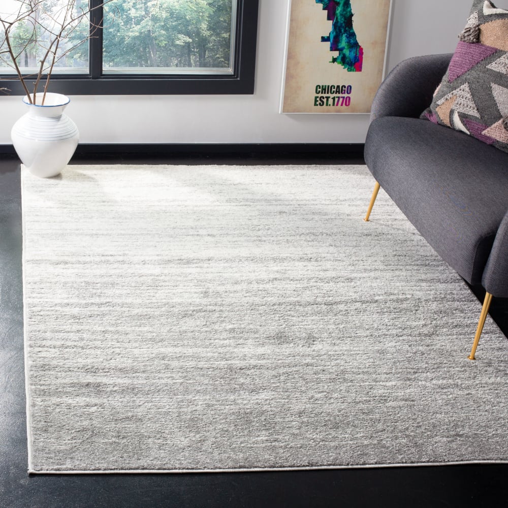 Tapis ombre moderne en polypropylène blanc/argent, 183 x 274 cm — vue 3