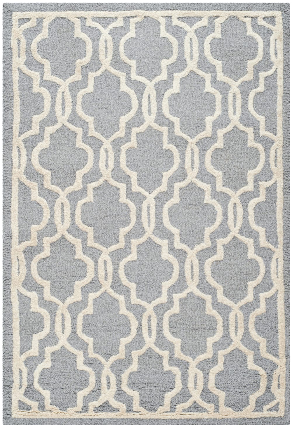 Tapis laine gris 122