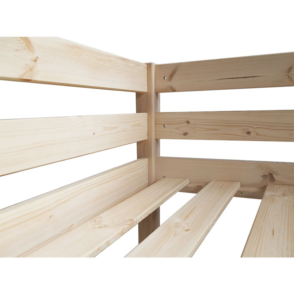 Lit mezzanine bois massif 90x190 cm