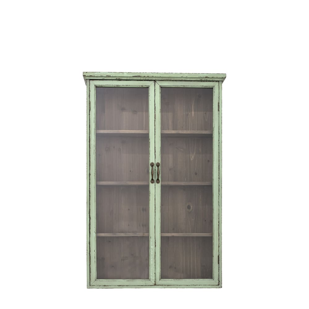 Vitrina de madera verde