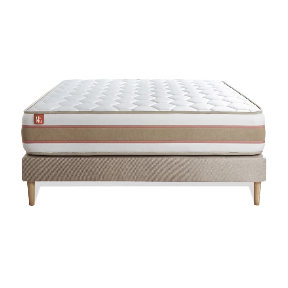Ensemble 180x200 ressorts et mémoire de forme - sommier kit - Maisons du Monde