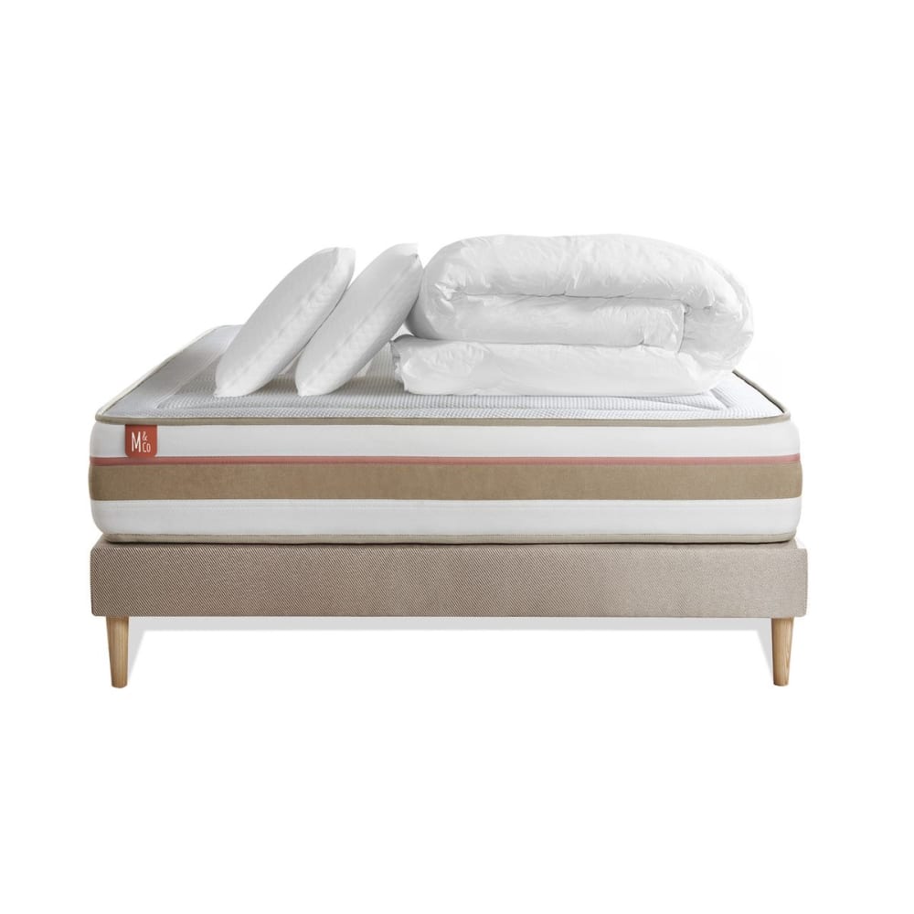 Pack matelas sommier kit 180x200 oreiller couette - Maisons du Monde