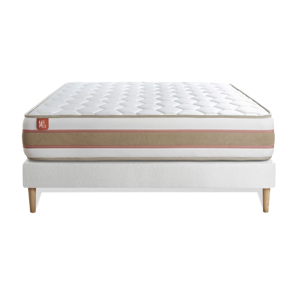 Ensemble 160x200 ressorts et mémoire de forme - sommier kit - Maisons du Monde
