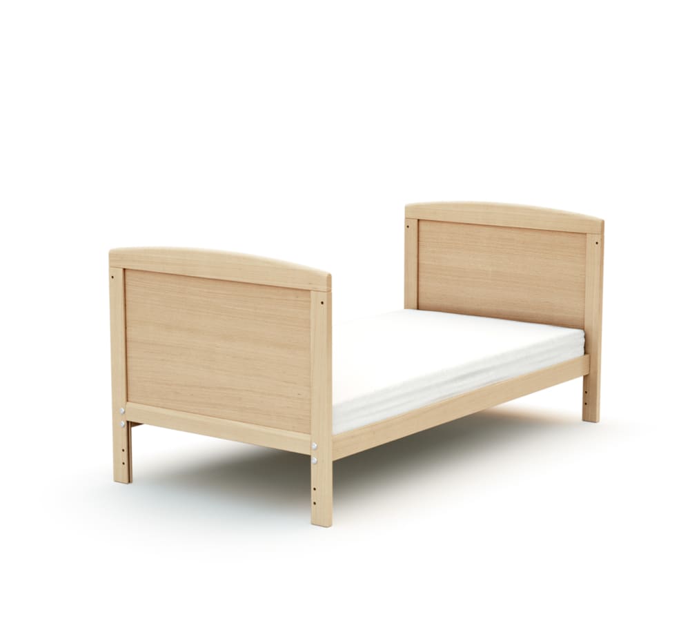 Lit bébé évolutif en bois Hêtre Verni 60 x 120 cm