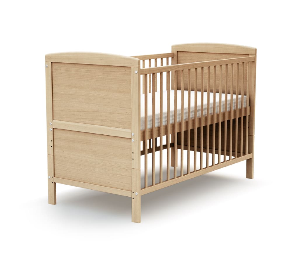 Lit bébé évolutif en bois hêtre verni 60 x 120 cm (At4) - Image 2